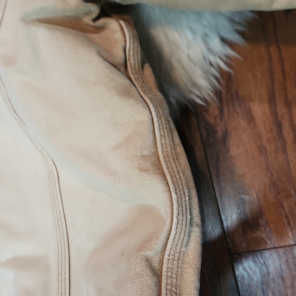 Vintage Faded Brown Hooded Carhartt Zip Front Chore Jacket - Picture 7 of 10